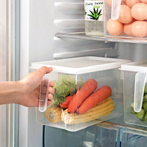 Refrigerator Containing Box Home Handle Transparent Kitchen Large Number Food Preservation Box Frozen Sealed Food Storage Box