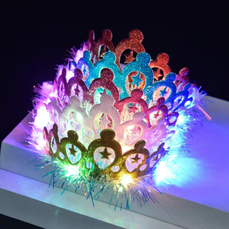 地摊货源发光头箍金丝闪光公主皇冠滑带齿儿童卡子发箍头饰品详情3