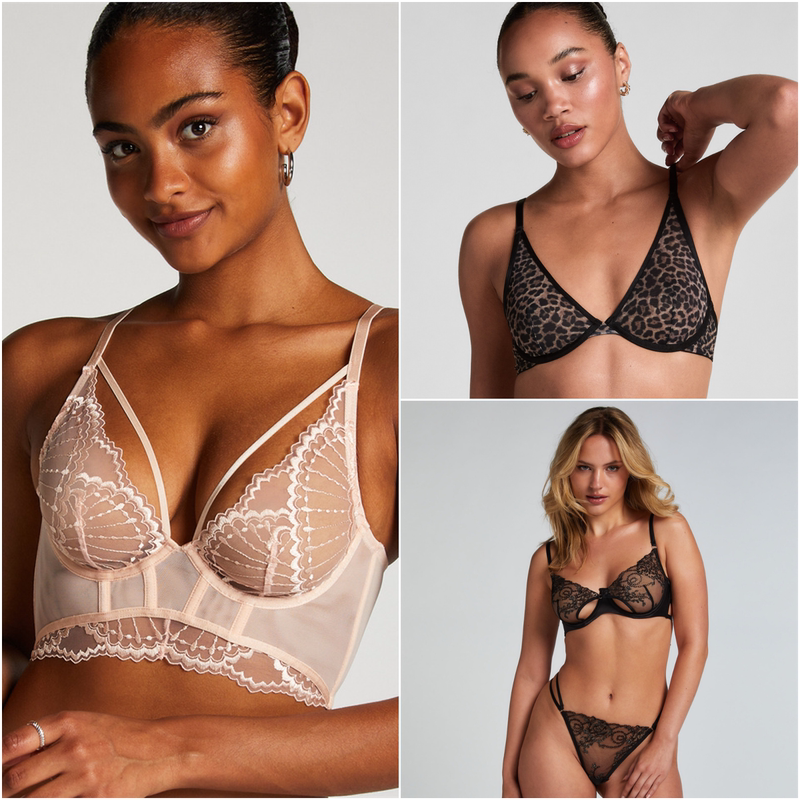 Dutch Hk Original Black Label Sexy Lace Hollow-Out Strap Bra Set See-Through Mesh Lingerie Panties Garter Belt