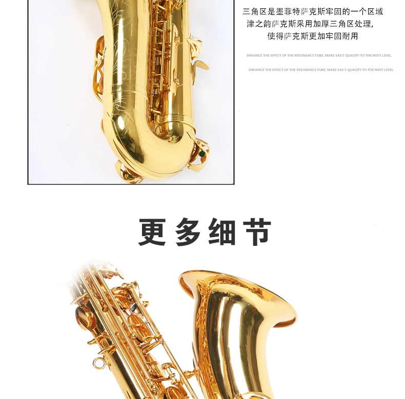 Nhạc cụ saxophone / gió tenor Murphyt B-phẳng tenor có thể được sử dụng với đàn piano trong ba năm bảo hành - Nhạc cụ phương Tây