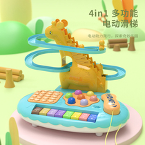 Large baby electronic piano electric deer climbing stairs two-in-one educational music piano gift toy