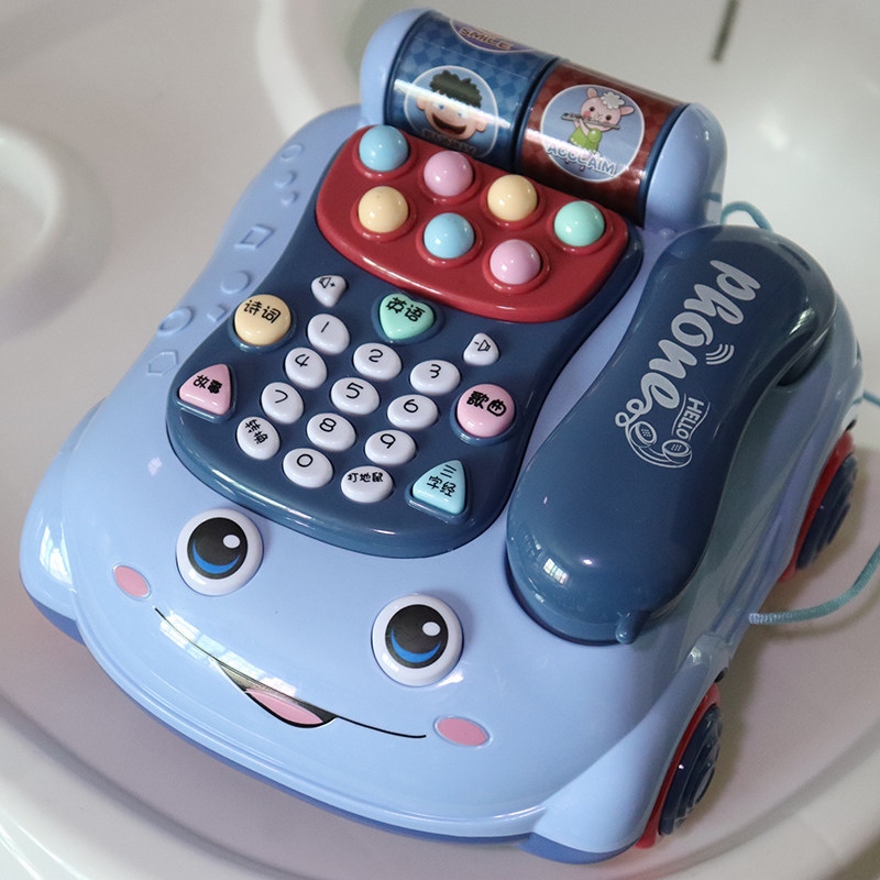 Newborn baby toy simulation telephone cabinet baby lighting music multi - functional puzzle early teaching 1 - 3 years old