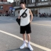 Áo vest nam mùa hè Phiên bản Hàn Quốc của áo thể thao rộng vai cotton mùa hè mặc áo thun không tay nam giản dị cec từ bi - Áo vest cotton Áo vest cotton