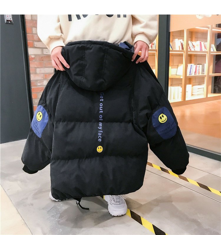 Cotton nam mùa đông Phiên bản Hàn Quốc của xu hướng dịch vụ bánh mì học sinh thả lỏng phần ngắn xuống áo khoác cotton Hồng Kông áo khoác đôi cotton áo phao nam
