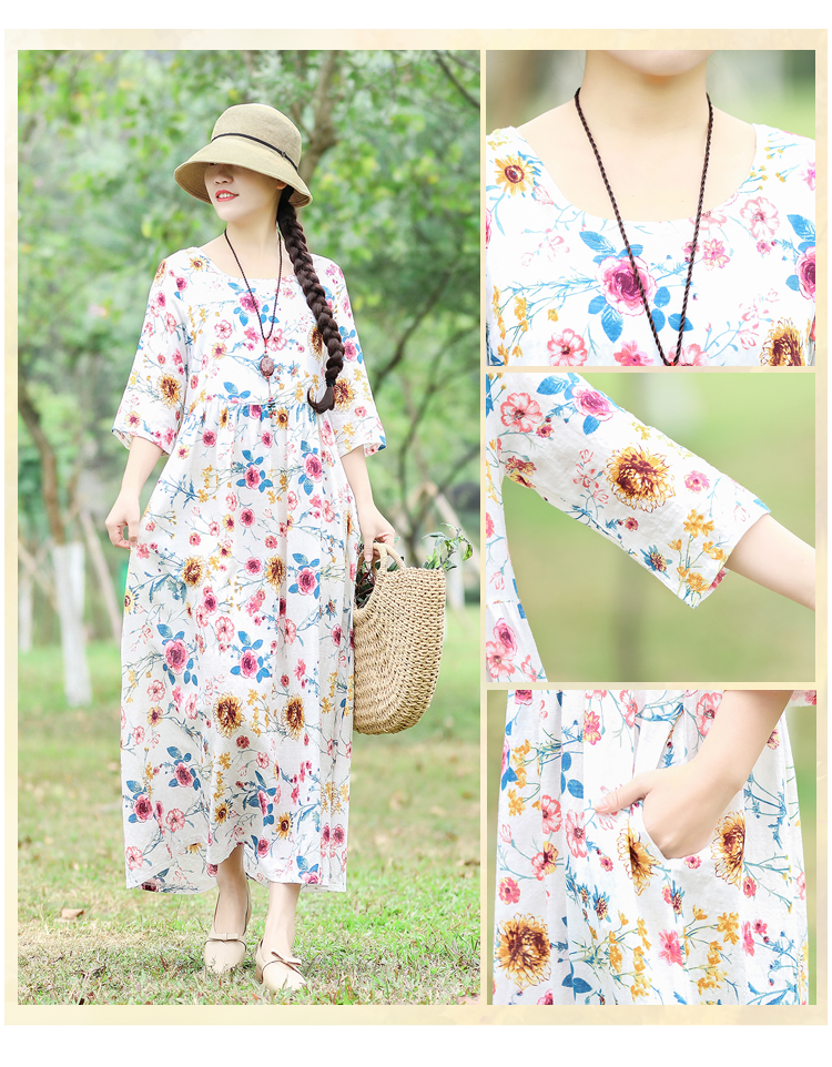 Robe femme en Coton et lin - Ref 3328623 Image 21