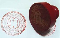 6cm big light and other curse wheel curse card printed red rubber
