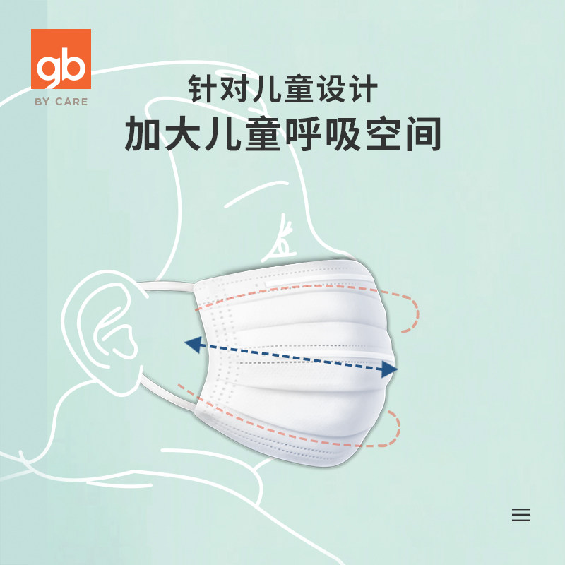 Good children Children mask disposable dust-proof breathable with meltblown spray No anti-cloth Primary students Three layers Protection 30 only