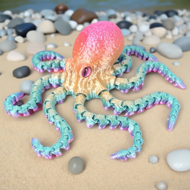 3D Printed Octopus Toy Fish Tank Decoration Trendy Large Squid Ornament Octopus Simulation Creative Gift 3D Printed Octopus Toy Fish Tank Decoration Trendy Large Squid Ornament Octopus Simulation Creative Gift