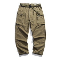  Spring and summer new Chiguji Japanese retro heavy P44 tooling trousers loose multi-pocket army pants straight pants men