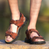 Jin Ge Camel sandal nam da mùa hè giày nam da lộn giày đi biển giày lười nam hàng hiệu Sandal