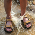 Jin Ge Camel sandal nam da mùa hè giày nam da lộn giày đi biển giày lười nam hàng hiệu Sandal