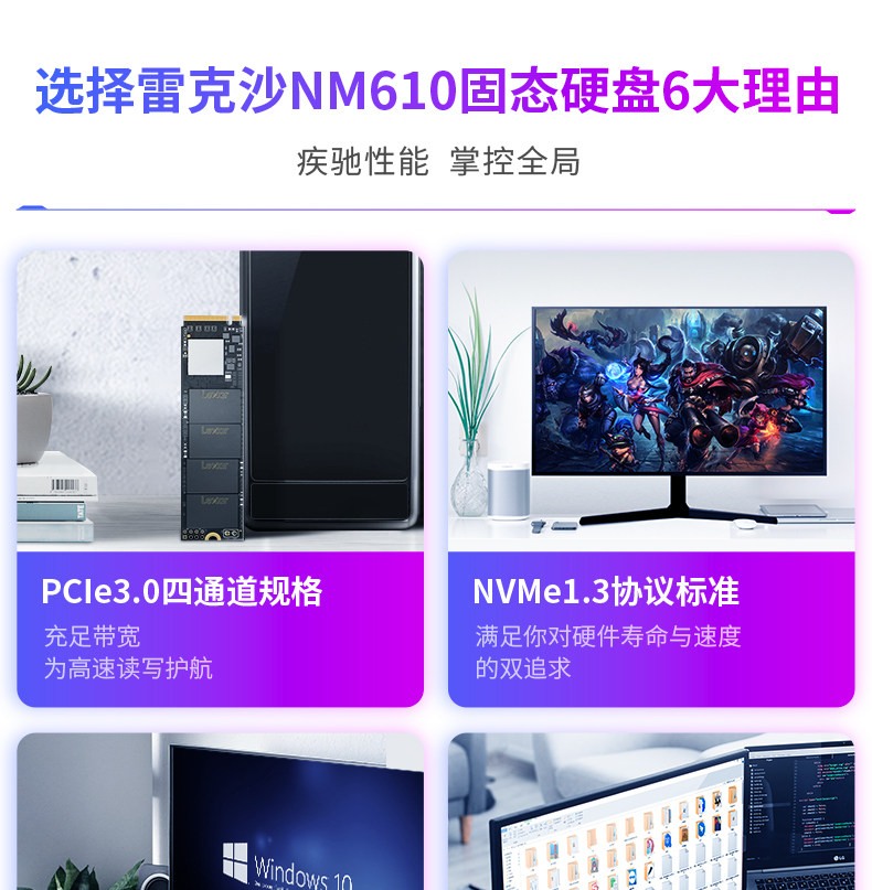 雷克沙 NM610 固态硬盘 500GB M.2接口(NVMe协议) 图2