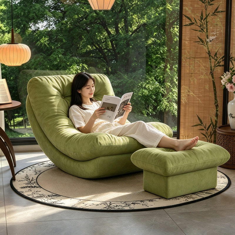 Moon Rocking Chair Balcony Home Leisure Lazy Sofa Chair Living Room Recliner Adult Sleeping Single Sofa Chair