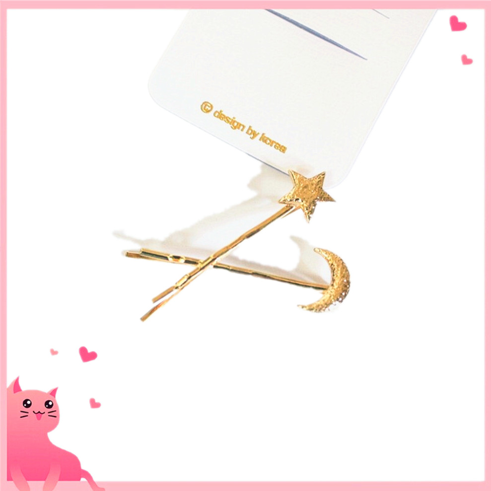 Young Girl Stars Hairpin Clips of the Japan-ROK Department Hair Clip Fresh and Clip Suit Moon Livingseaside Clips Head Accessories