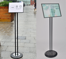 Simple Bevelled Billboard Aluminum Alloy Display Standing Card POP Indication Guide Card Holder Metal Guide Purchase Card A31