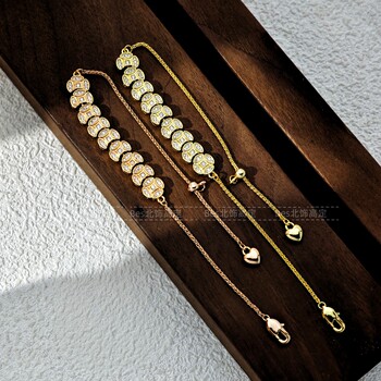 Heavy industry sparkling light luxury coin full of diamond bracelet recommended!