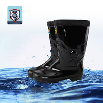 Mens high tube wear-resistant non-slip rain boots waterproof fishing water boots mens mid-tube water shoes overshoes car wash kitchen rubber shoes