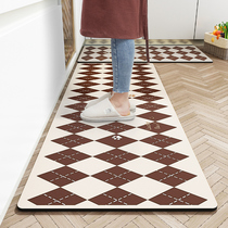 Kitchen Ground Mat Strip Suction Oil Suction Oil Erasable Anti-Slip Foot Foot Mat Anti-Oil Waterproof Home Rug Door Mat