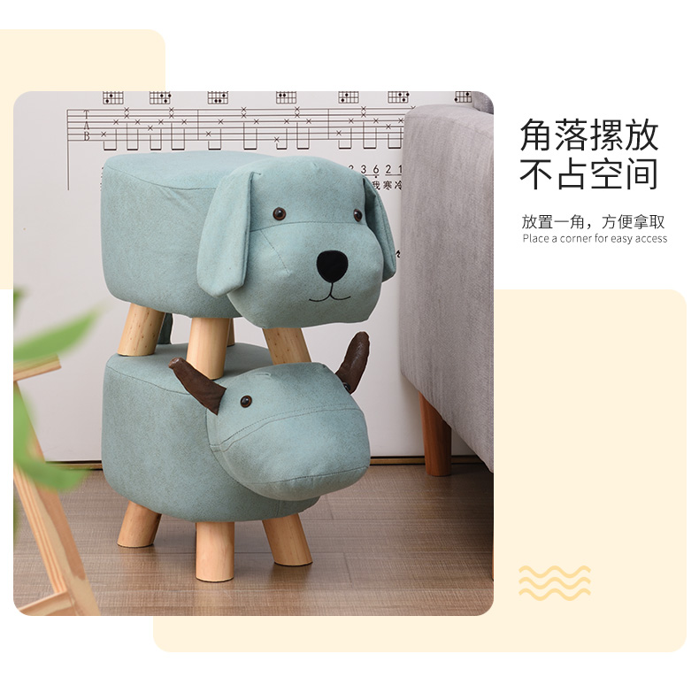 爱必居 卡通创意实木动物换鞋凳 超多款式 图12