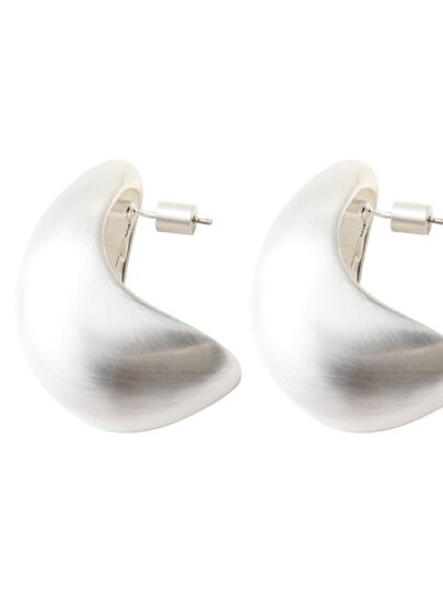 High version LISAWANG same style glossy brushed earrings European and American style high-end arch earrings earrings