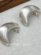 High version LISAWANG same style glossy brushed earrings European and American style high-end arch earrings earrings