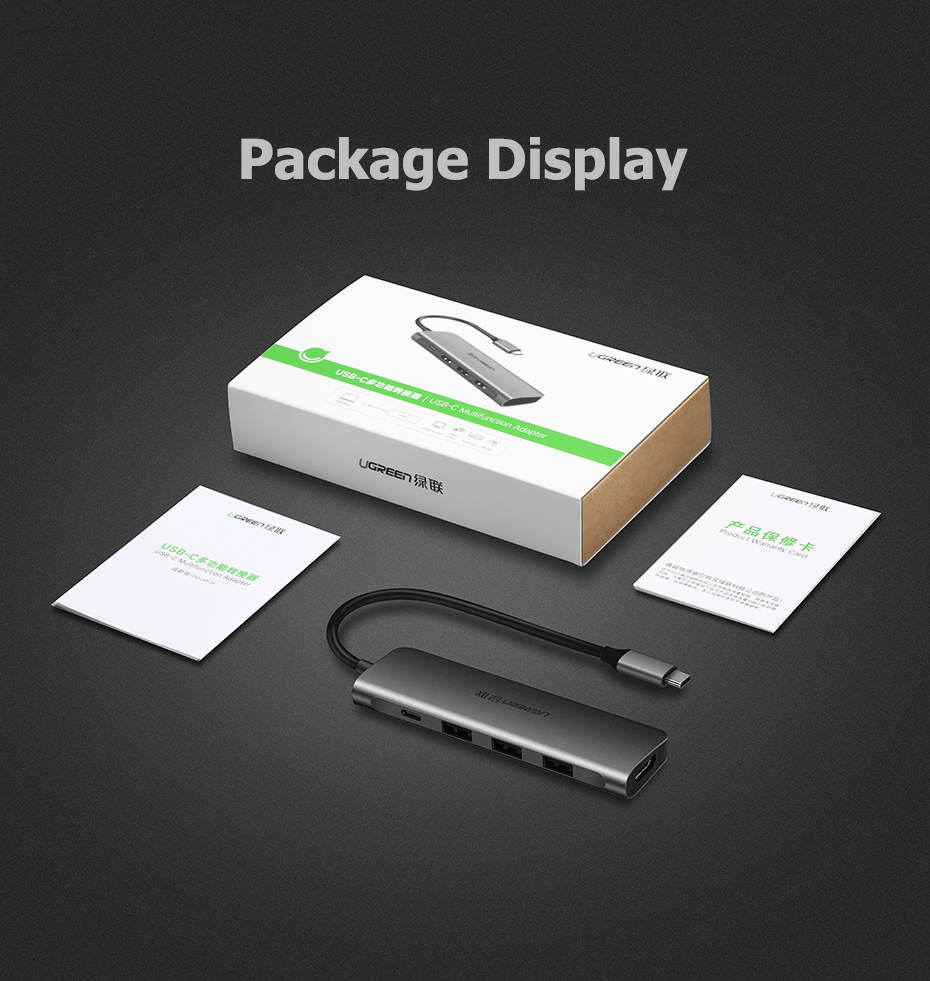USB-хаб ugreen usb c hub usb-c to 3.0 hub hdmi thunderbolt 3 adapter USB-хаб ugreen usb c hub usb-c to 3.0 hub hdmi thunderbolt 3 adapter
