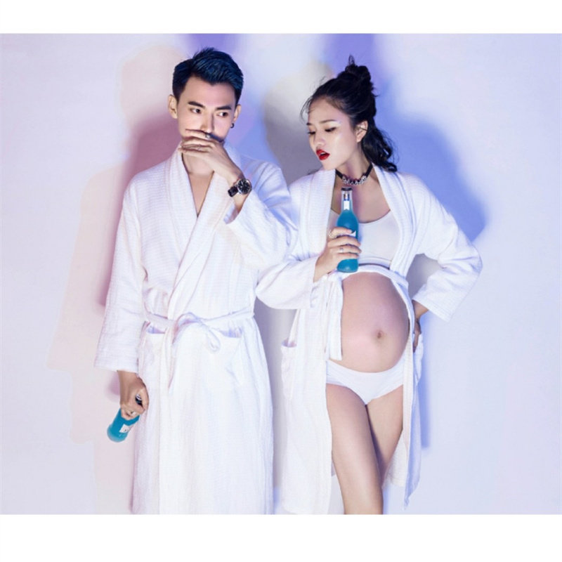 New 2022 photo gallery Pregnant Couples Photography Clothing for Authentic Fashion Art Photography Clothes Bathrobe for True Clothing