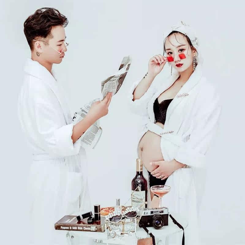 New photo gallery Pregnant Women Lovers Photography Clothing for True Clothing Fashion Art Photo clothes Bathrobes Write True Clothing