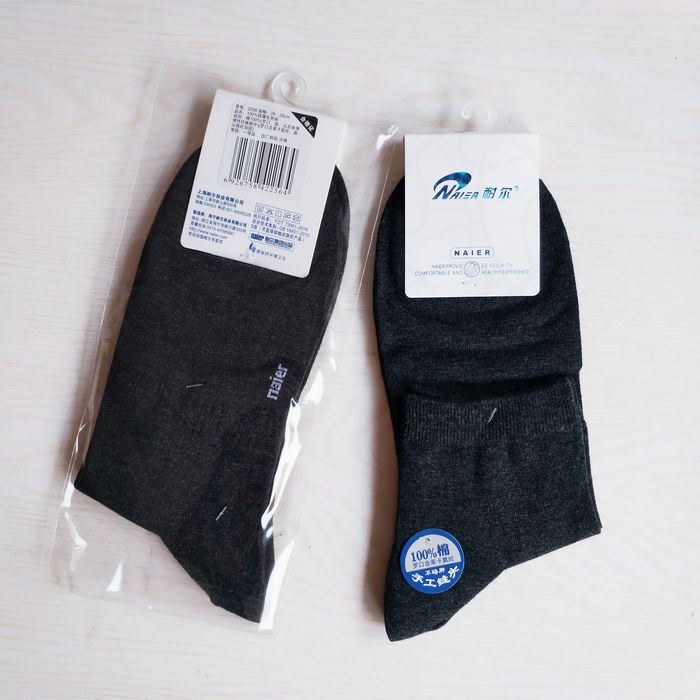 Vớ nam Nair vớ cotton mỏng 100% cotton cotton cotton khử mùi vớ mùa hè tất noel