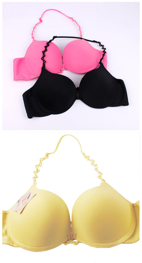 Deep V gợi cảm khóa trước ngực nhỏ đồ lót Bãi biển Người đẹp backless dây buộc cổ bikini bikini tụ tập áo ngực bikini 2020