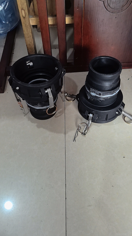Plastic C-Type Female and Male Quick Connectors Pp Male-Female Conversion Reducer Chemical Unloading Quick Connect Processing Welding