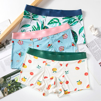 Underpants mens ice silk summer thin trend personality silky boxer breathable 200 Jin size printing personality