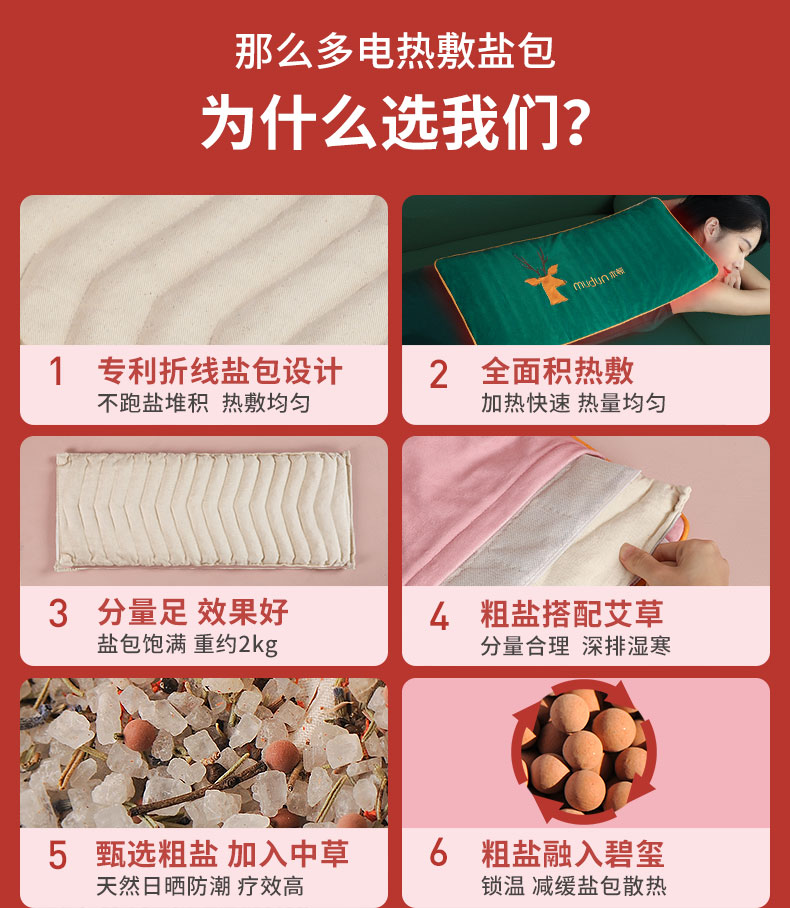 木顿 电加热 艾草海盐热敷包 图1