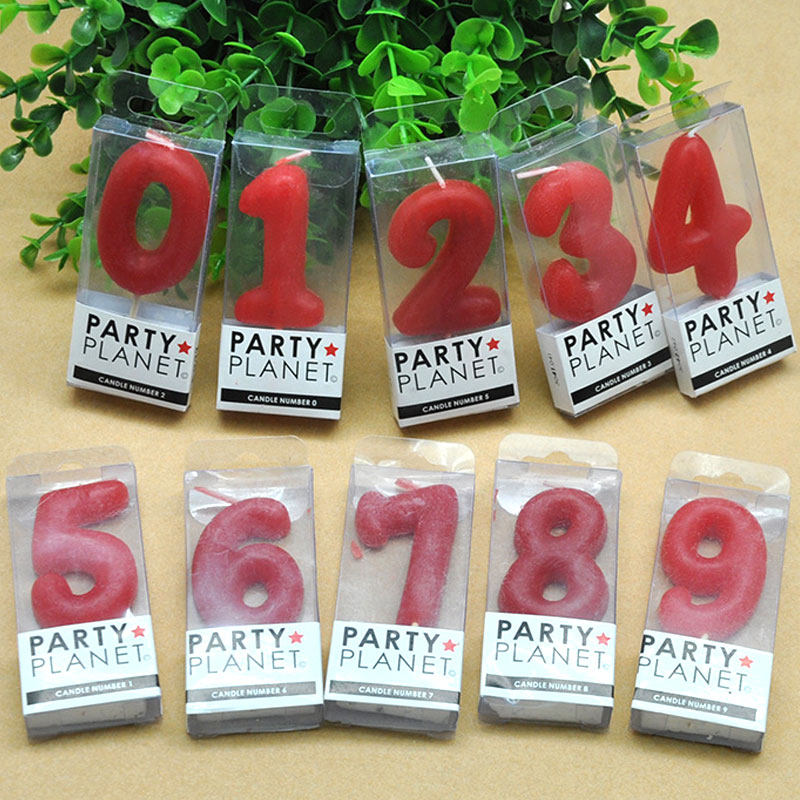 Creative Children Adults Digital Age Birthday Cake Candles Baby Year Old Big Red Candle Party Wedding Celebration