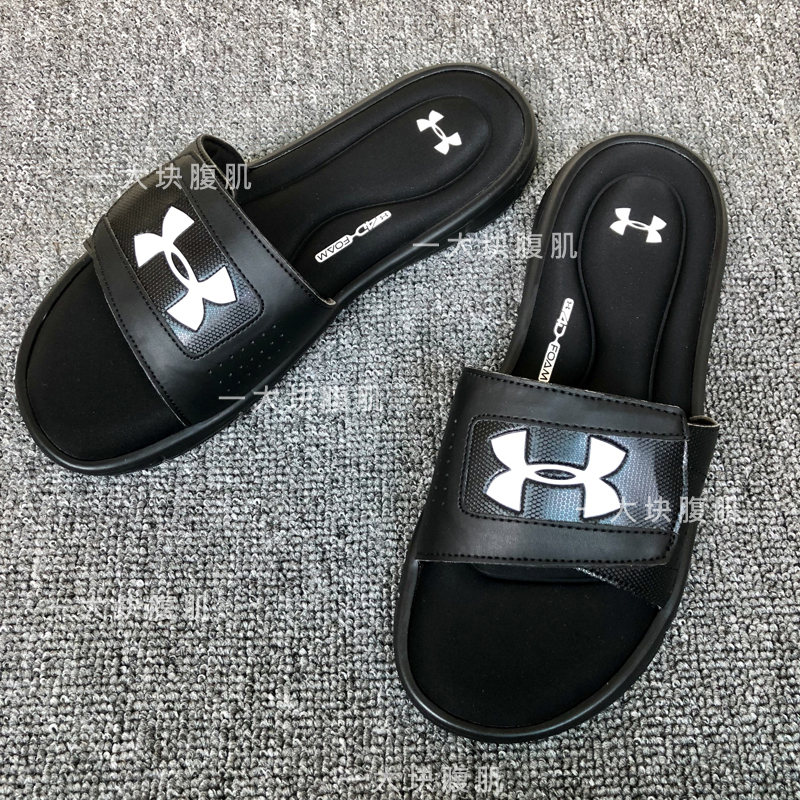 Một chiếc Dema UA Men Ignite V Fitness Trends Velcro dép đi trong nhà 1287318 dép chính hãng