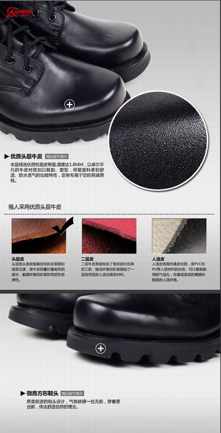 Boots militaires en Première couche de cuir - Ref 1397889 Image 58