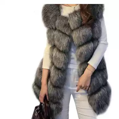 New 2017 Winter Coat Women Import Whole Peel Fox Fur Vest Hi