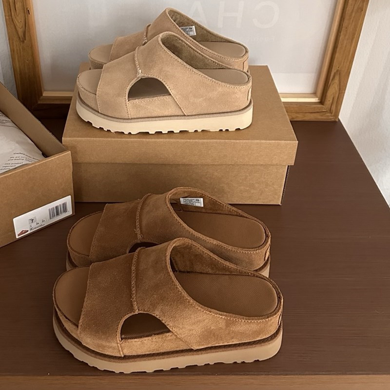 Sangpo 2026 Summer New Style Women's Casual Versatile Height-Increasing Slip-On Leather Slippers