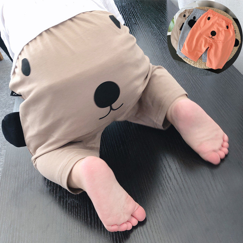 Baby big pp harem pants summer baby pants thin cotton children girls boys children can open file cropped pants