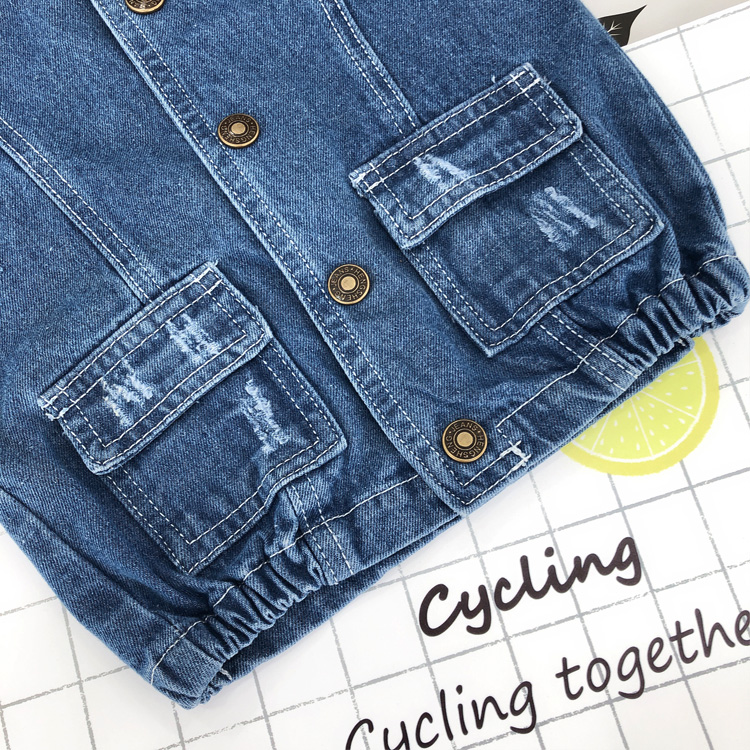 Áo len cao bồi cho bé mùa xuân và mùa thu mặc mỏng thời trang nước ngoài nữ bé trai sơ sinh vest vest vest vest - Áo ghi lê cửa hàng quần áo trẻ em