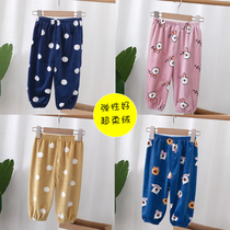 Baby hood pants cover cotton pants male and female baby boy autumn winter elastic anti-dirty loose large pp trousers light cage pants