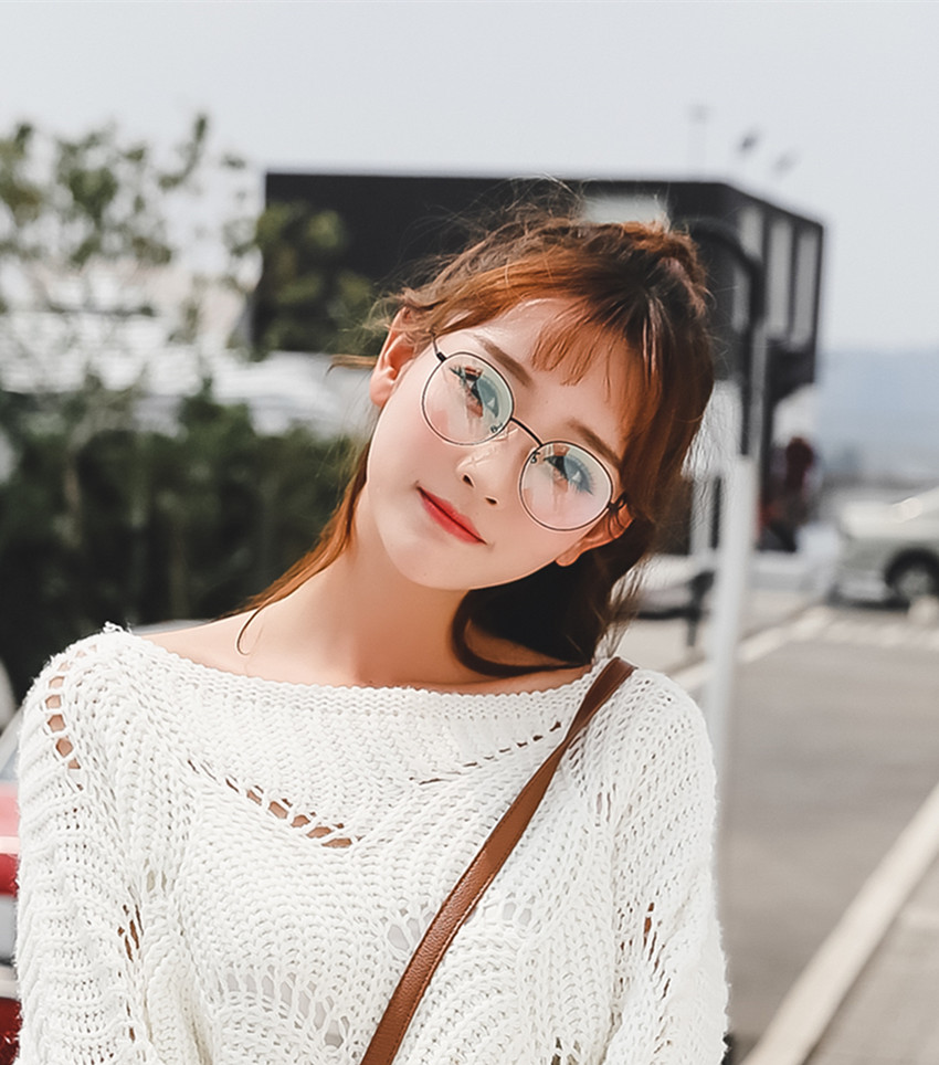 Kính siêu nhẹ khung nữ phiên bản Hàn Quốc của thủy triều tròn retro bức xạ gương phẳng nam với kính độ kính mắt việt tín