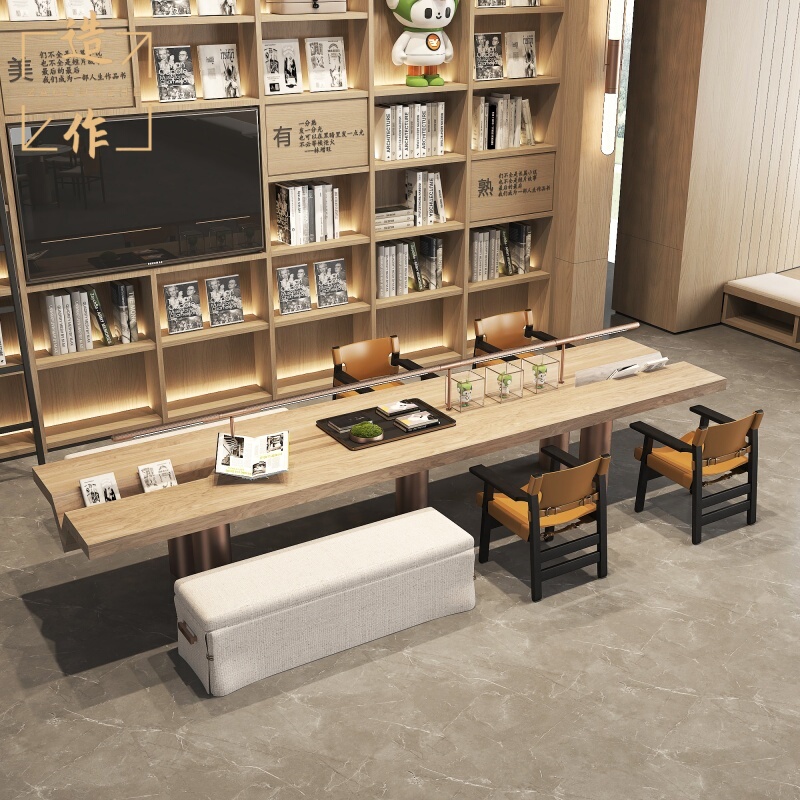 Hotel Lobby Desk Book Bar Reading Room Leisure Reception Area Coffee Shop Bar Community Library Reading Table