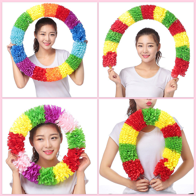 Encryption Hard ring steel wire Flower ring Games Opening ceremony Kindergarten Gymnastics Morning Drills Dance Instruments Playground Customize