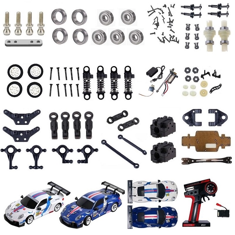 Weili 284019-A Remote Control Car Accessories 284191 Tire Screws Bearings Shock Absorbers Metal Steering Gear Car Shell Column