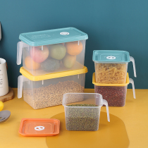 With lid transparent refrigerator storage box dustproof kitchen food storage box with handle egg preservation finishing sealing box