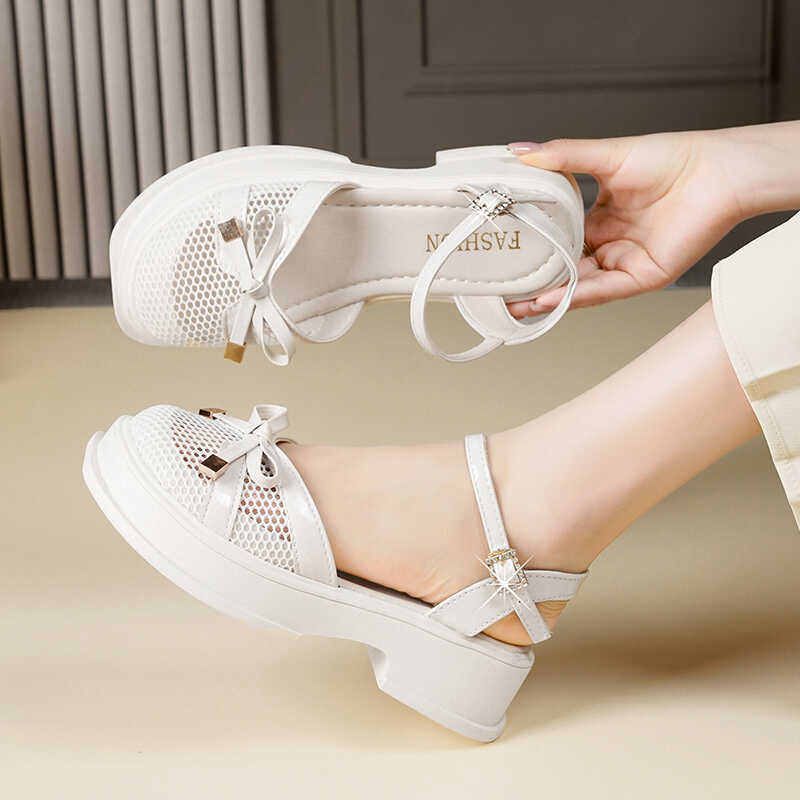 Student Sports Hollow-Out Toe-Cap Sandals for Women, 2025 Summer Breathable Mesh Versatile Buckle Strap Shoes for Women Student Sports Hollow-Out Toe-Cap Sandals for Women, 2025 Summer Breathable Mesh Versatile Buckle Strap Shoes for Women