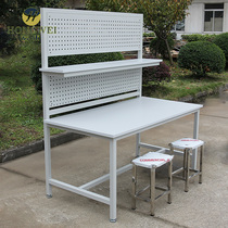 Factory Desk Workshop Workbench with Hanging Plate Fire Plate Table Gray White Plate Operating Table Inspection Repair Packing Table