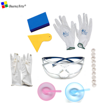 DIY Mosaic handmade protective material pack tools Gloves Finger cover Small scraper tweezers Sponge Childrens Meilao
