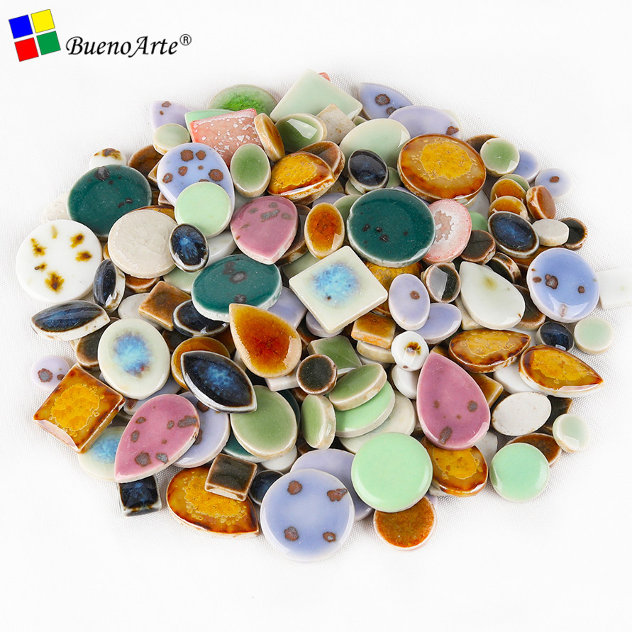 2 mm thick and thin profiled ceramic sheet styling fine small flower mosaic featured DIY creative hand decorated by hand